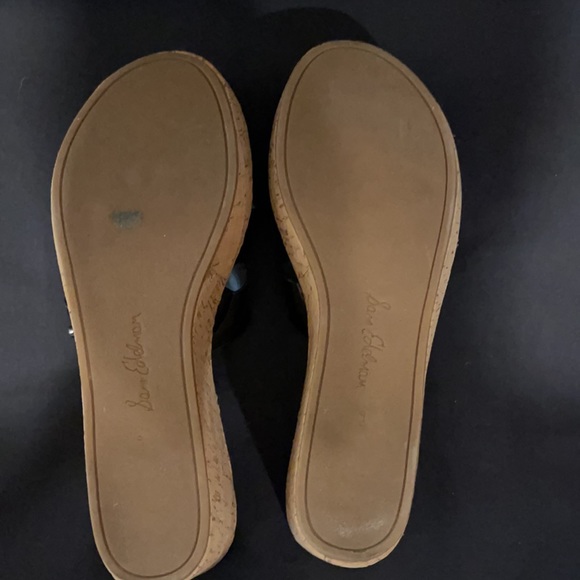 Sam Edelman cork wedge black patent Excellent Condition - Picture 4 of 4